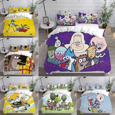 Regular Show Bedding Sets Comforter Quilt Bed Cover Duvet Cover Pillow Case 2-3 Pieces Sets Kids Adult Size