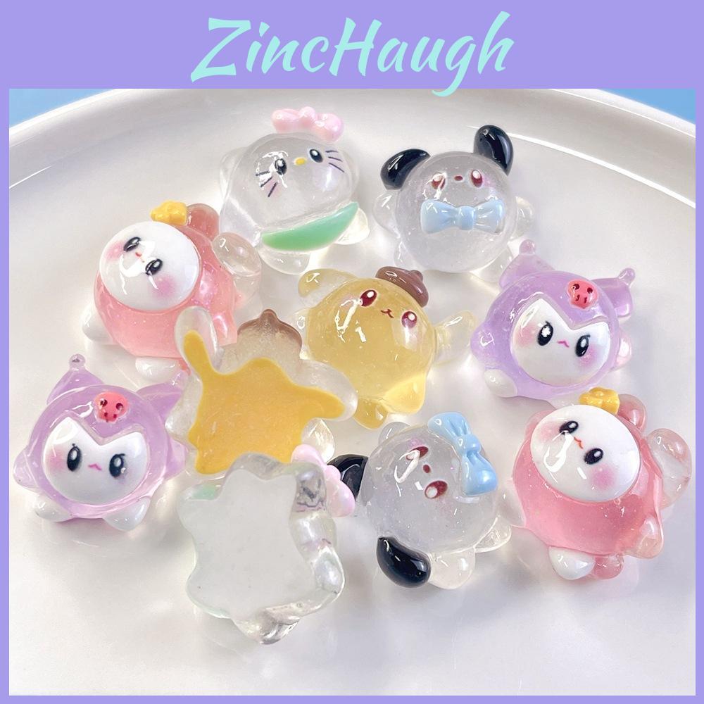 Entzückende Nachtleuchtende Cartoon-Resin-Accessoires der 4. Generation für DIY-Haarspangen und Handyhüllen