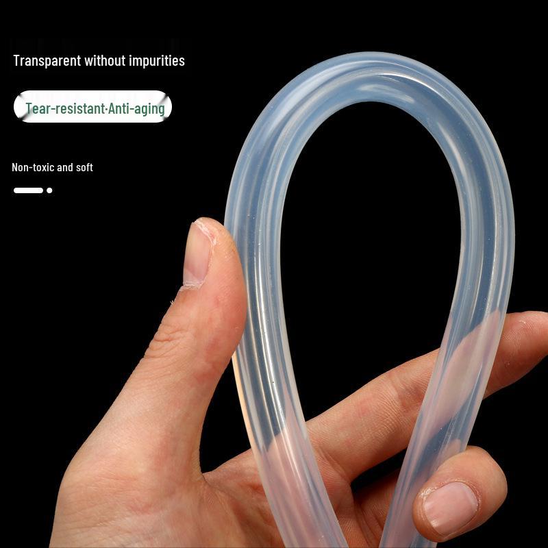 Lebensmittelechter Geruchloser Transparenter Silikonkautschukschlauch: Hoch- und Niedertemperaturbeständig, Frostschutzmittel, Erhältlich in 4/6/8/10/12 mm