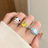 Super Cute Cartoon Cute Pacha Dog Kulomie Ring Girl Sweet Wind Fashion Acting Cute Open Ring Tide