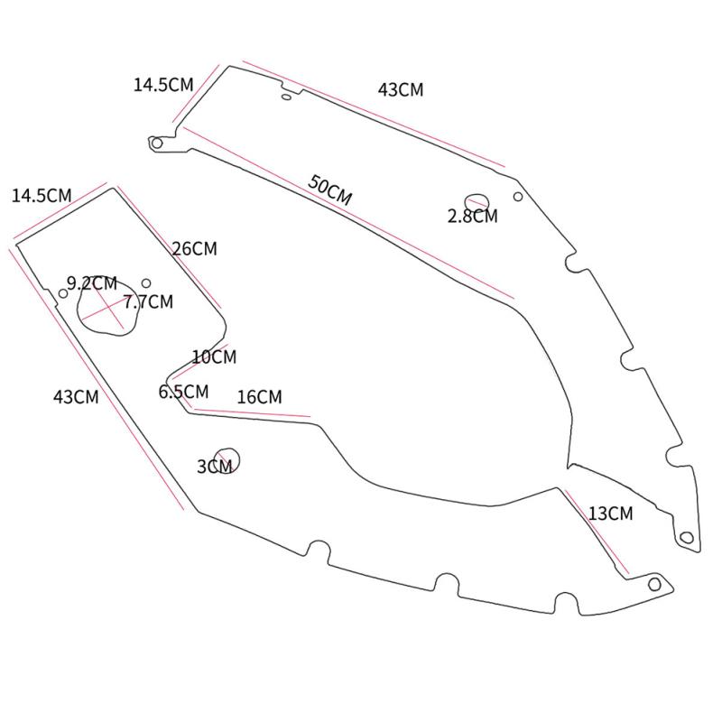 1Pair For Honda for Civic 2016-2018 10th Gen Engine Bay Side Panel Covers
