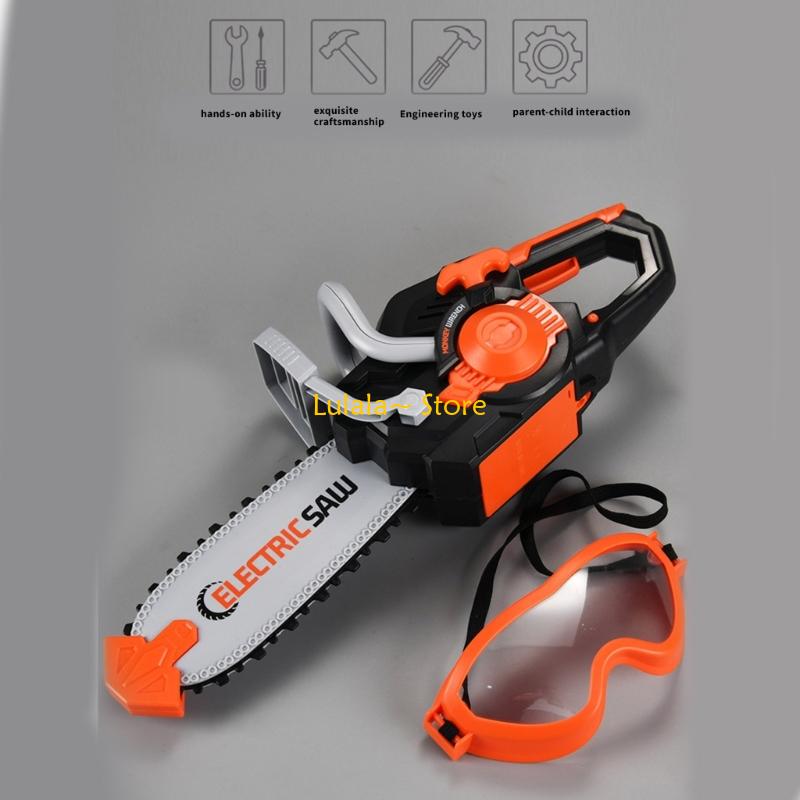 Y4QA Plastic Boys Simulation Chainsaw Toy Promoting Hands On Learning and Safe Play for Kids Pretend Play