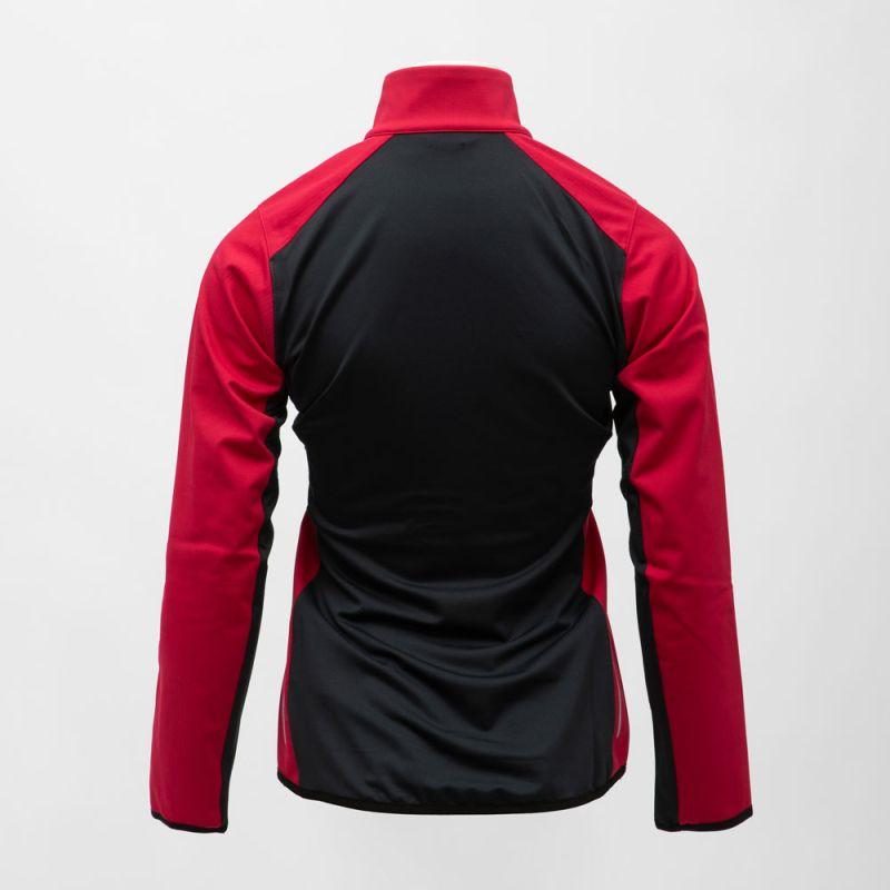Veste col cheminée softshell bi color rouge zip noir femme Femme ROSSIGNOL