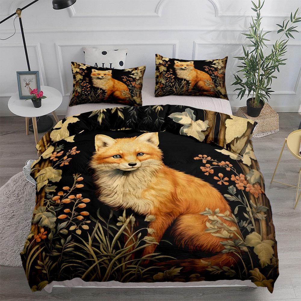 

Комплект постельного белья Victorian William Morris Fox Duvet Cover Set King Queen Double Full Twin Single Size EU single(135x200cm)