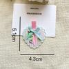 Cute Girl Wavy Edge Heart-shaped Bow Hair Clip Forehead Bangs Side Hair Clip Hair Accessory