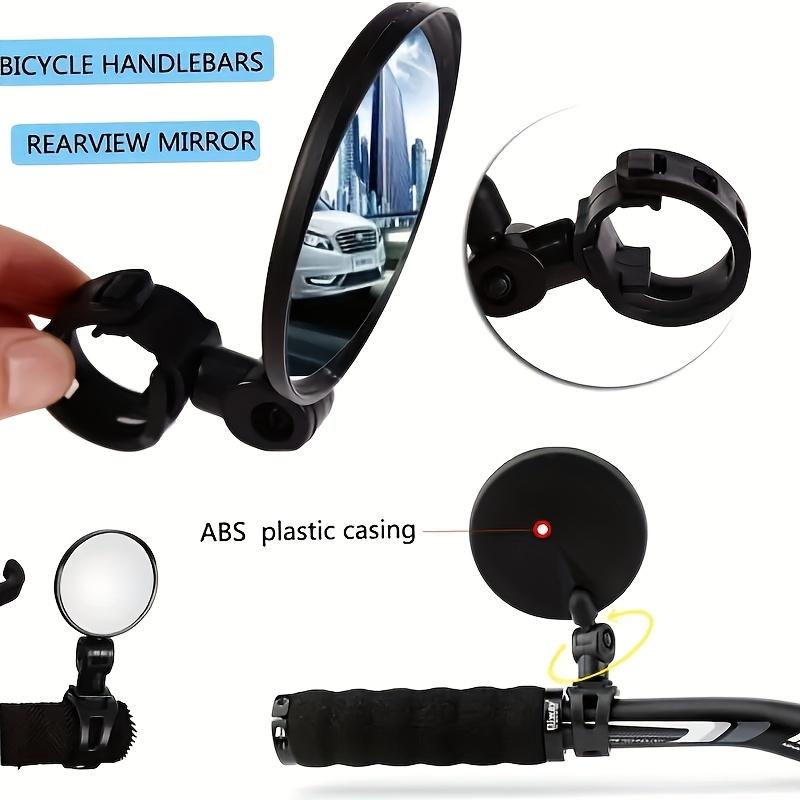360° Adjustable Bike Mirror - Rotatable Wide Angle Convex Handlebar Mirror for Road Mountain Bikes Scooters
