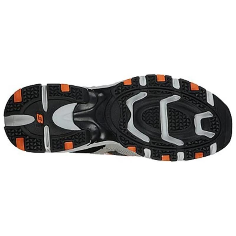 Skechers Vigor 2.0 Uomo Grigio Arancio Scarpe Basse da Esterno Comfort Versatili Resistenti all'Usura 237067W-GYOR