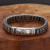 1PCS Retro Handmade Prayer Wheel Bracelet For Men Silver Color Personality Hip Hop Chinese Style Fashion Bracelets Gift Jewelry