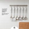 Stainless Steel Kitchen Utensils With Wall Mount For Durable Cooking And Storage