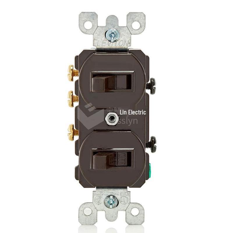 US Standard UL Certified Two-Gang Single-Pole Concealed Toggle Wall Switch