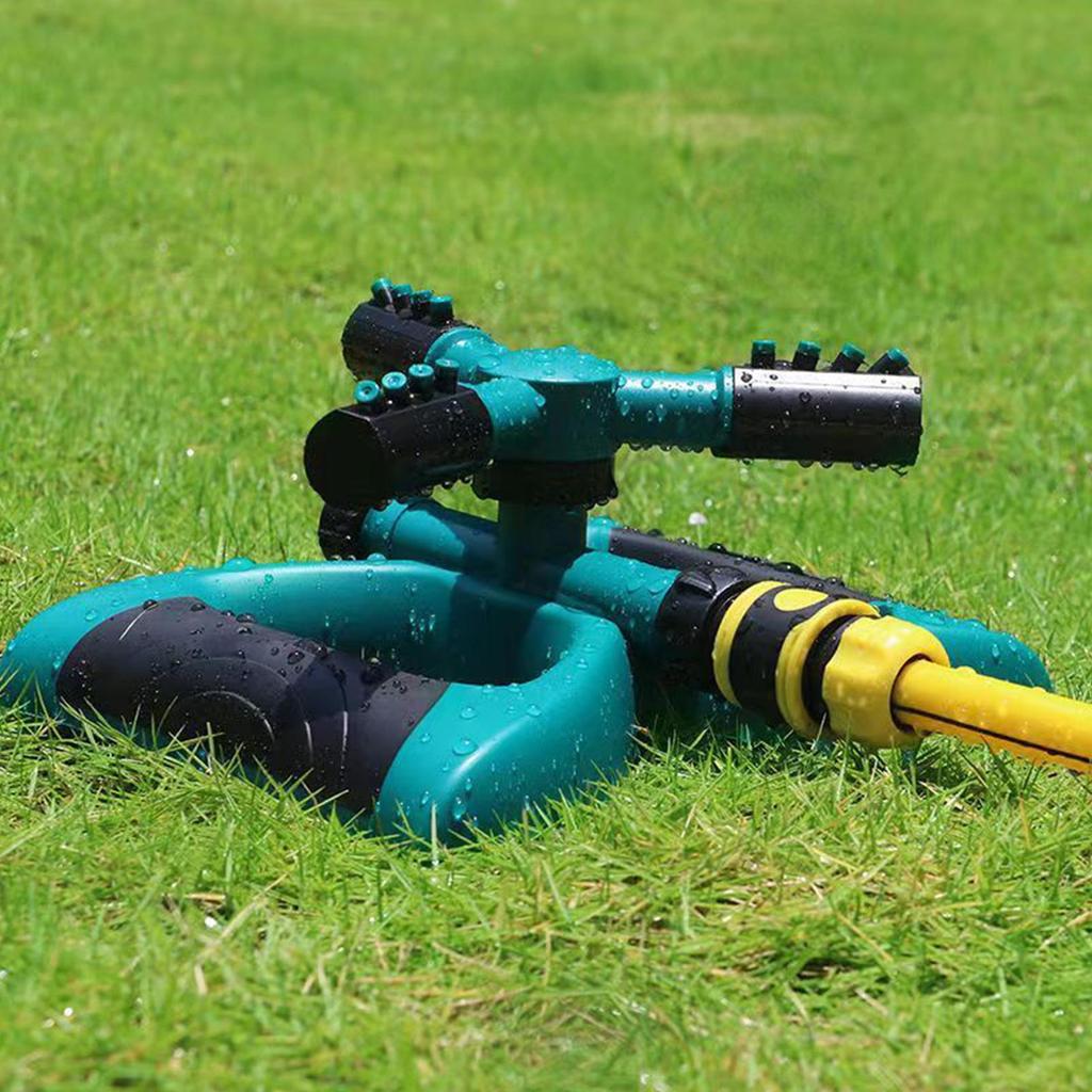 Rasensprenger Gartenbewässerungssystem Drehbar Automatische Bewässerungsgeräte für Rasen Blumenbeet Gemüsegarten Obstgarten Ackerland