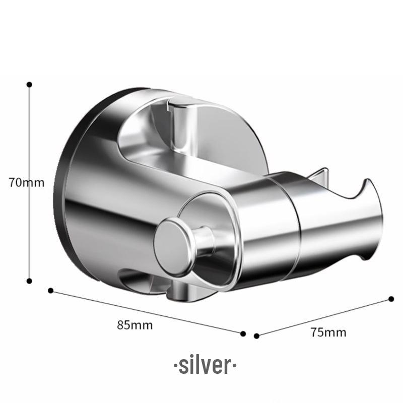 Adjustable Suction Cup Shower Head Holder - Movable, Punch-Free Installation for Home Bathroom.