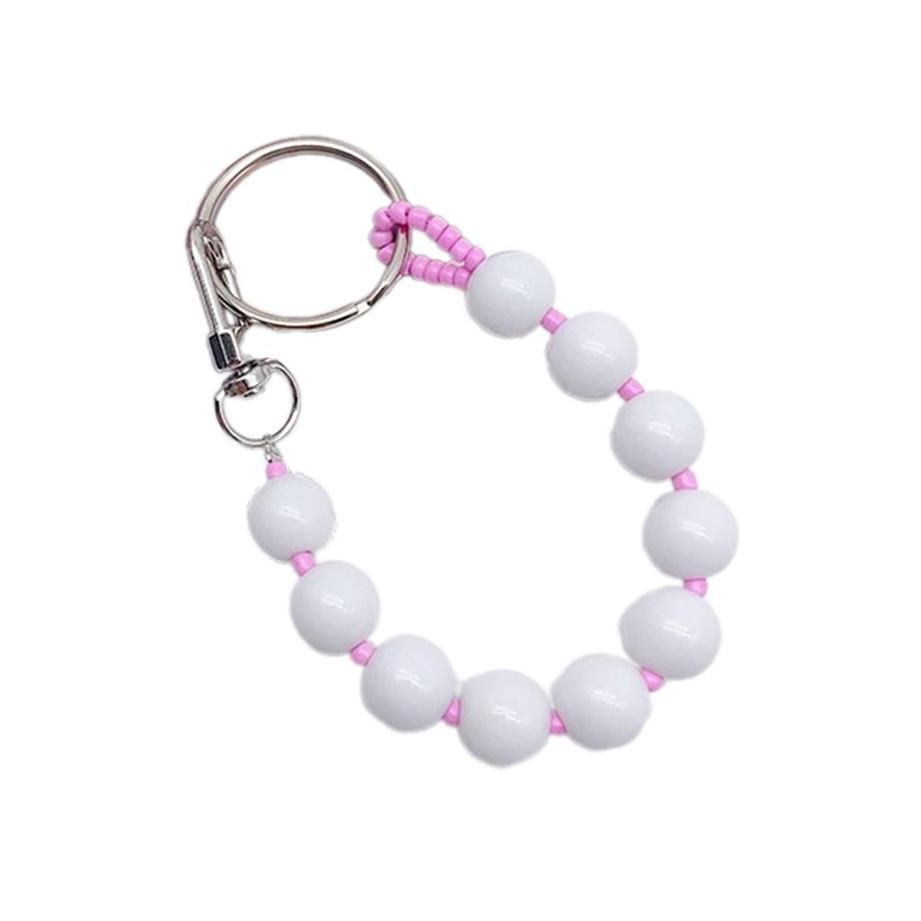 Bunter Perlen-Schlüsselanhänger Einzigartiger Handy-Charm Kette Blickfang Schlüsselanhänger Dekoration Taschenanhänger für verschiedene Anlässe