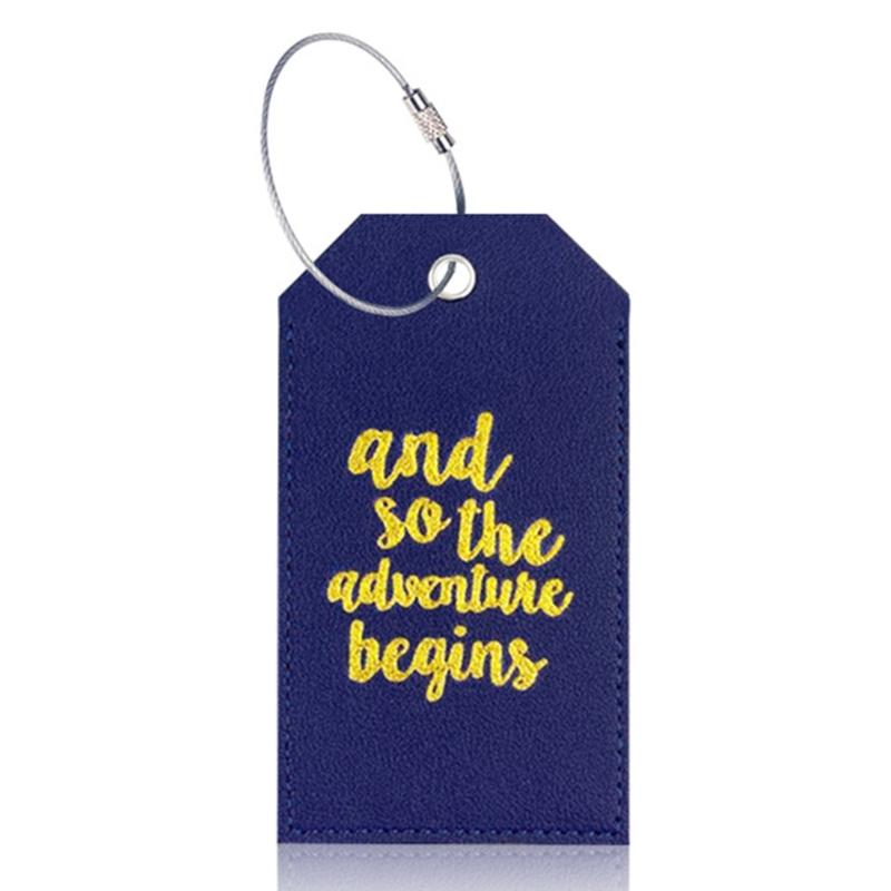 

Стильные розовые кожаные багажные бирки с полной задней крышкой для конфиденциальности и стальными петлями для посадки в аэропорту и путешествий синий/глубокий