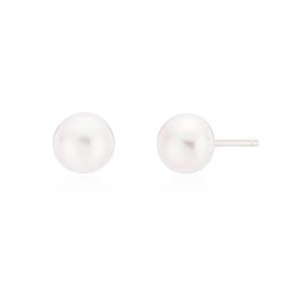 Silver925 Mini Rounded Pearl Earrings