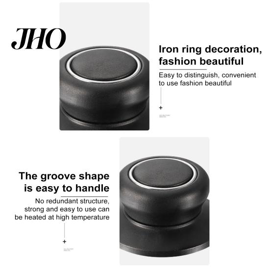 Universal Cookware Lid Handle 2Pcs Pot Knobs Set Top Replacement Knob for Casserole Glass Heat Resistant Anti-Slip Grip Easy Installation Kitchen