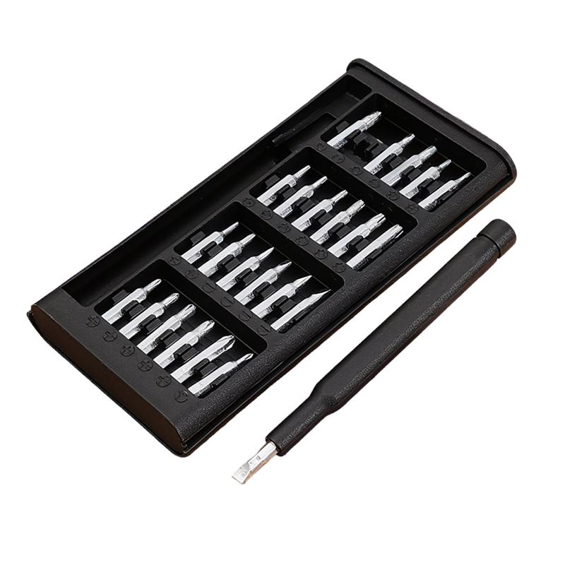 

Reusable Screwdriver Sets Portable Mini Tool Kits For Eyeglasses Electronics Repair Hexagonal Flat Head Magnetic Bits With Case 1 Set