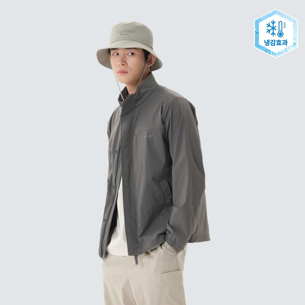 [Snowpeak] Куртка-ветровка с воротником Root Stand Dark Gray (S26MMRWB64) 95(M)