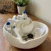 Desk Organizer Bowl Conch Storage Bowl, Decorative Tray, Exquisite Greek Blue And White Island Charm for Keys Jewelry Coins Dressing Table Tray