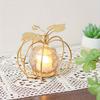 Charming Pumpkin-Shaped Metal Candle Holder Perfect for Thanksgiving, Halloween Christmas Decor Ideal Tabletop Centerpiece for Home Office