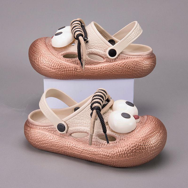 

Баотоу шлепанцы мужские новые высококлассные парные забавные с большими глазами пляжные крутые тапочки для улицы нескользящая обувь 44/45 [Standard Size]