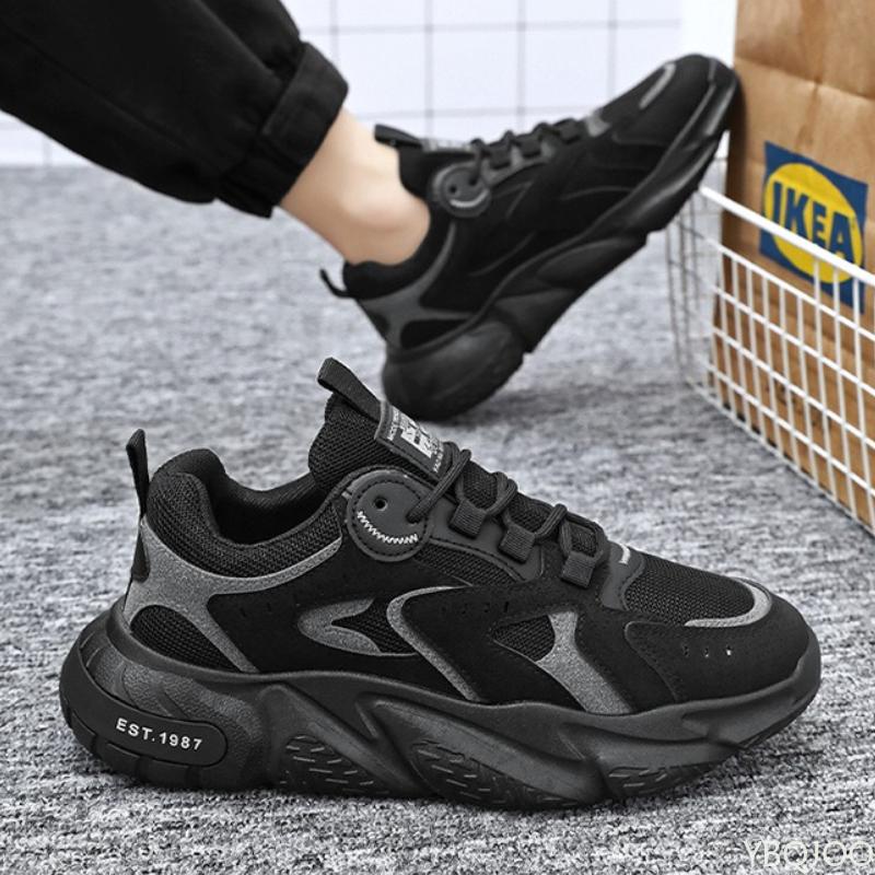 Spring new lightweight breathable men's shoes trendy versatile inner height increasing shoe anti slip sports leisure sneakers