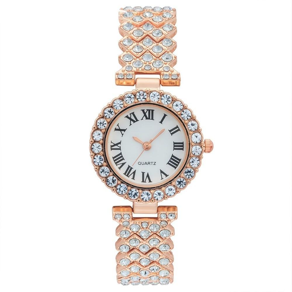 Verstellbares Diamantarmbanduhr Kristallbesetztes Quarzarmbanduhr Uhren für Damen Geburtstagsgeschenk