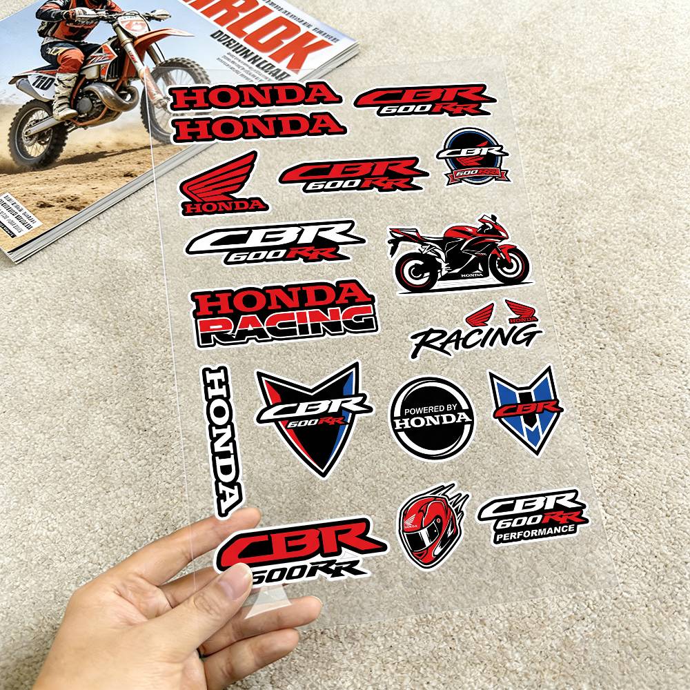 FOR HONDA CBR600RR Reflective Motorcycle Stickers Waterproof Vinyl Decals for Motorbike Helmet Fuel Tank Bike XL0