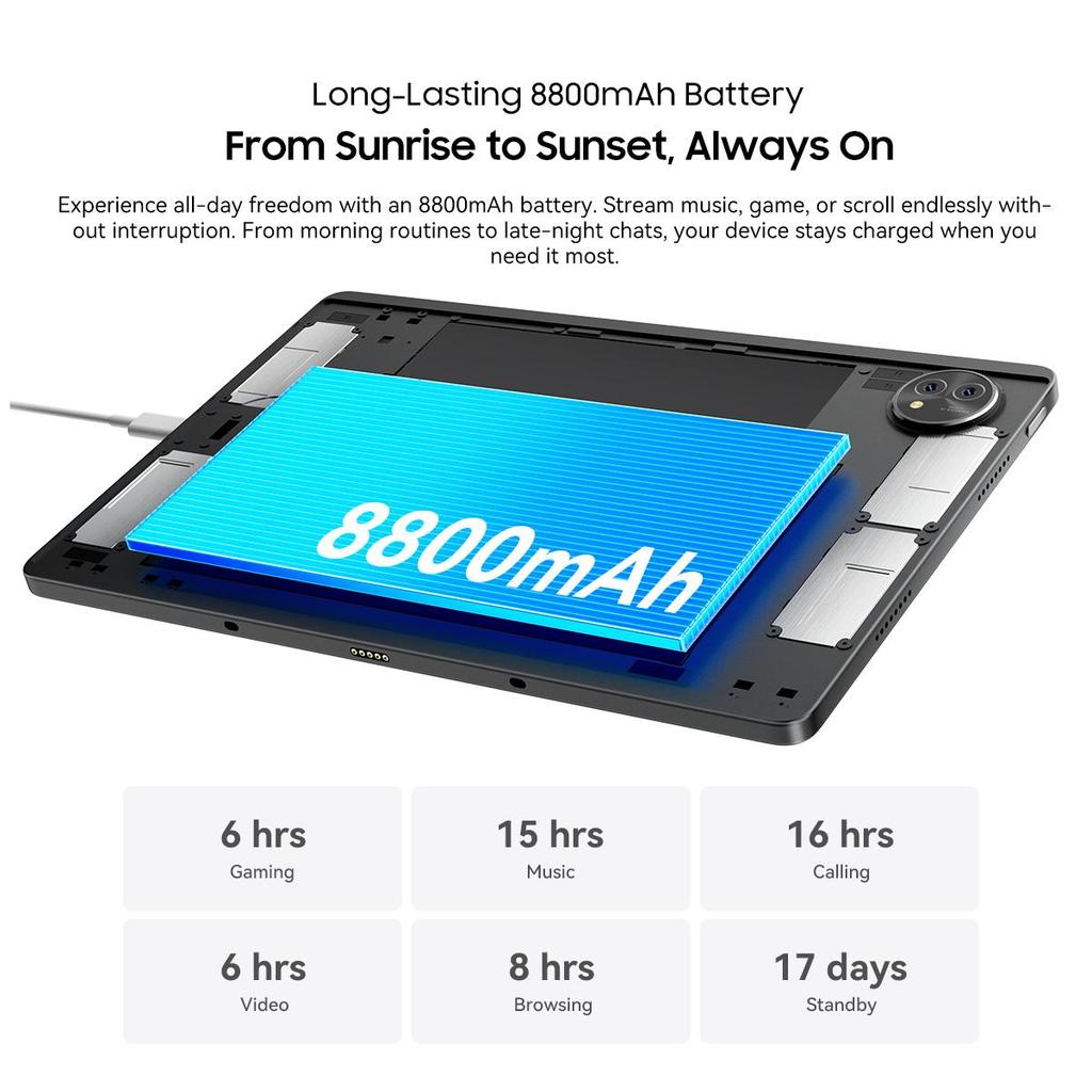 Blackview ZENO 10 Tablet, 11" FHD+ 90Hz, 8GB+256GB, 5G, 8800mAh, Android 15