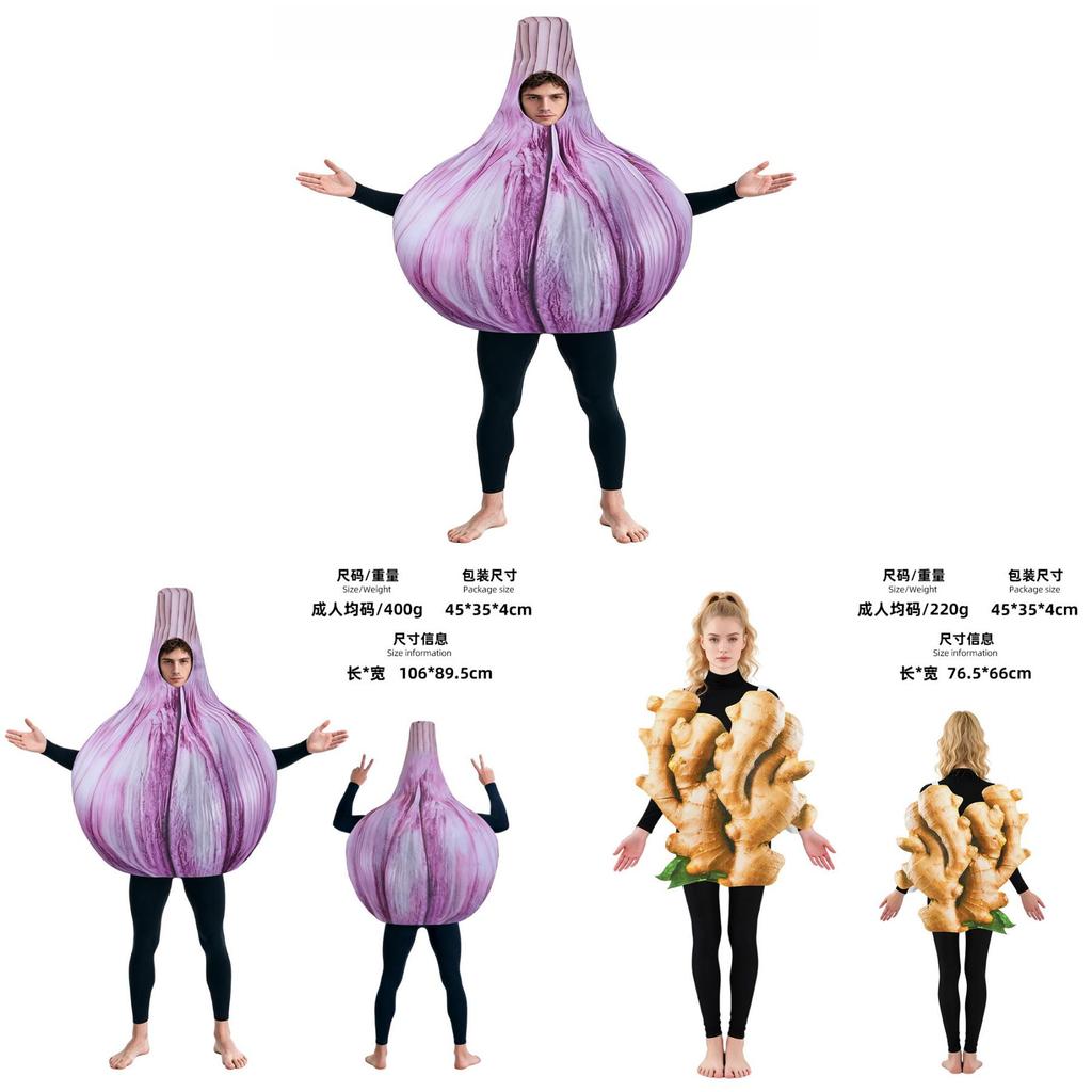 Costume Cosplay Ail Gingembre Thème Jeu Pour Adultes Fête d'Halloween et Spectacle sur Scène