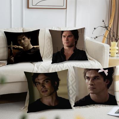Damon Salvatore The Vampire Diaries housse de coussin Pour impression d'oreiller Décoration de canapé Maison Voiture Chambre Magasin Bureau Simplicité Nordique
