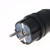 1Pcs Electrial Grounded European Connector With Cover Eu Rubber Waterproof Socket Plug Ip54 For Diy Power Cable Cord 16A 250V