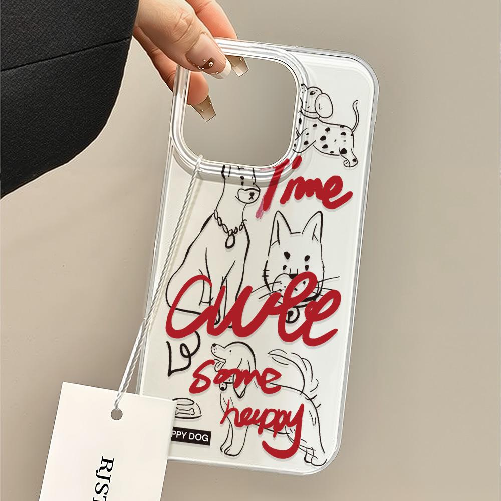 Painted Phone Case for iPhone 12 13 15 16 iPhone 16 12 13 14 15 Pro  14 15 16 Pro Max Coverage Shockproof Anti-Fingerprint Fresh Style Protective Case
