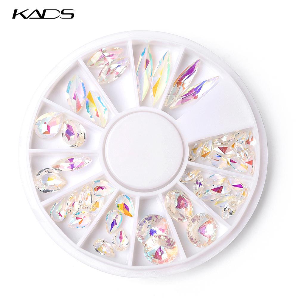 kads AB Base Clear Color Nail Art Rhinestones for Manicure Rhinestone Decor Nail Art Decorations Beauty Accessories Stickers