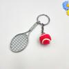 Cute Tennis Racket Keychain 6 Color Mini Pendant Durable Sports Design for Car Keyring Backpack Student Gift Idea