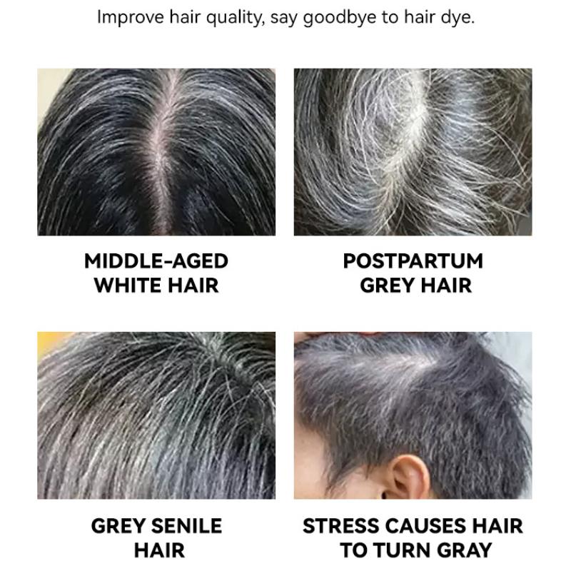 Jednorázová dočasná barva na vlasy v tužce Přeshraniční speciál pro zakrytí šedivých vlasů Styl rtěnky Barva na vlasy Černá Dočasná