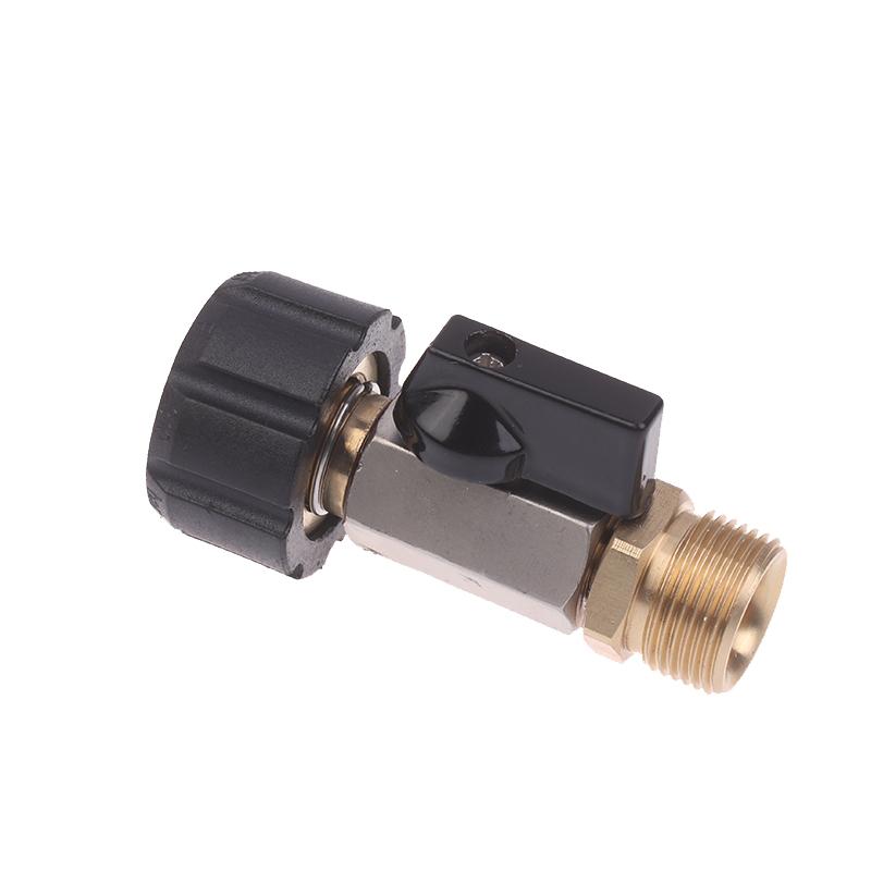 High Pressure Wash M22 Swivel Connnector With Ball Valve Switch On/off Function For Water Outlet Or Wash Gun