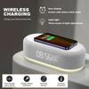 15W Wireless Chargers Pad Stand Alarm Bedroom Lamp Night Light Desktop Clock Temperature Thermometer Phone Fast Charging Dock
