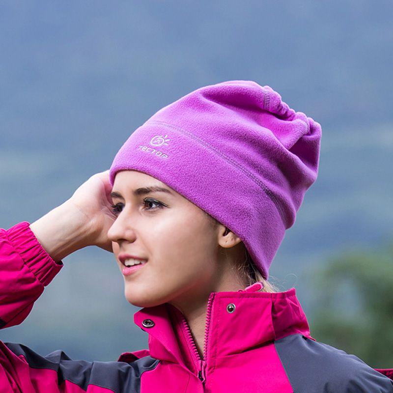 

Tectop Outdoor Men s and Women s Fleece Hat Winter Multi-Functional Scarf Mask Warm Windproof Polar Fleece Headgear Purple One size