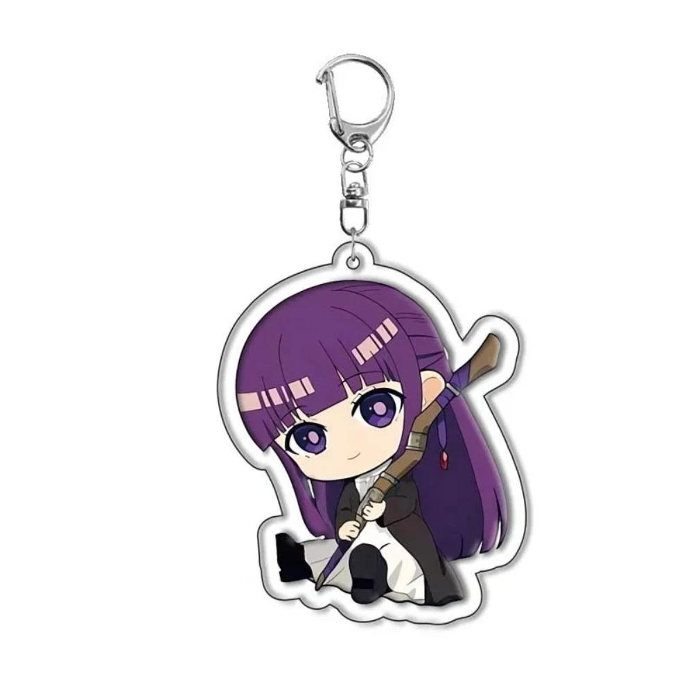 Acrylic Keychain For Anime Frieren Cartoon Figure Himmel Key Chain Ring Pendant Jewelry Fans Gift Cosplay Bag Accessories Gift