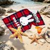 Custom Name Personalized Miffy Print Beach Towel, for Trip Camping Beach Party Home Decor, Birthday Gift for Family & Friends
