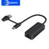 USB Typ C Ethernet-adapter Nätverkskort USB Typ-C Till RJ45 100Mbps Lan Internetkabel för MacBook PC Windows XP 7 8 10 LUX