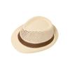 Kids Straw Hat Vintage Roll-Up Brim Uv Protection Summer British Sun Cap For Boys And Girls Cowboy Hat
