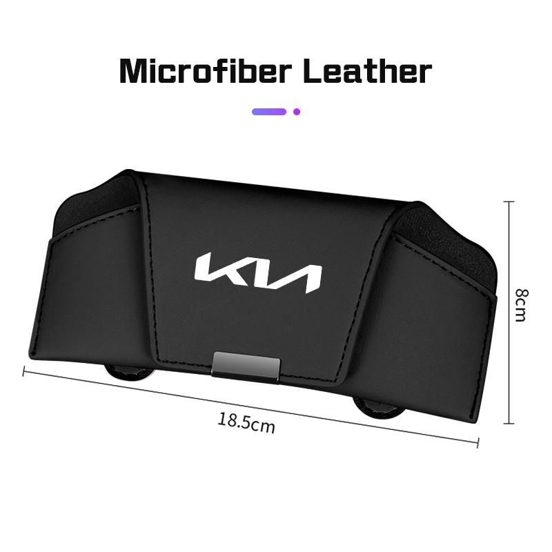 Car Visor Glasses Case Leather For Kia GT Line k5 Sportage Carnival Seltos Sorento Rio Ceed Forte,Sunglasses Holder Storage Box hbsp50