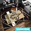Custom Name Rug Orleans Saints Logo Area Rug Suitable for Indoor And Outdoor,Carpets for Homes, Offices,Living Rooms,Home Decor,Christmas Gift