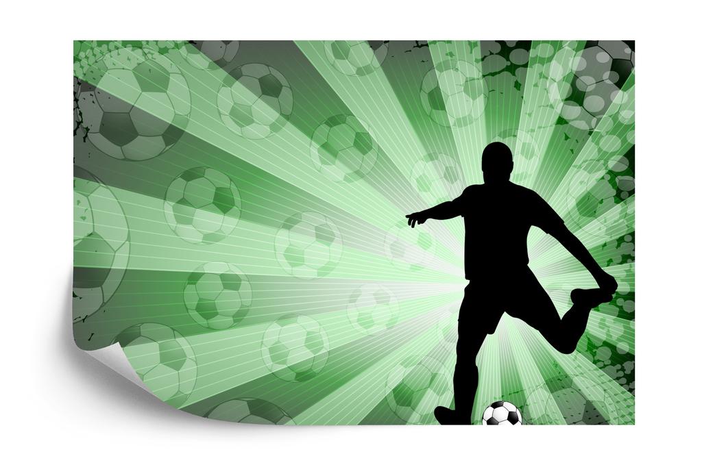 Photomural Football Player Silhouette Structural Vinyl 312x219