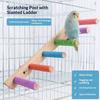 /6/8-stufige Vogelkletterleiter Vogel mattierter Stab Papageienkralle Zahnschleifstange Sitzstange Spielzeug Interaktives Vogelzubehör