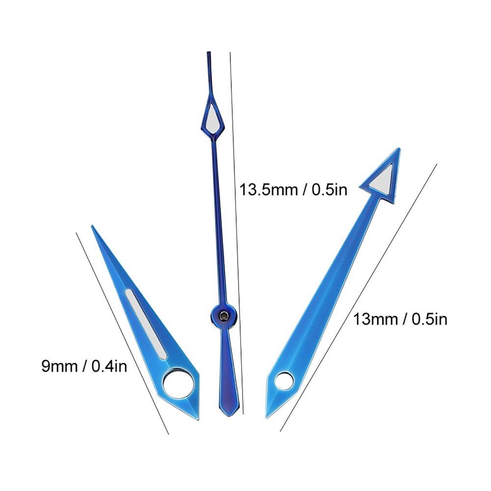 Gold Color Watch Needle Blue Color Watch Accessory for ETA2824 watch movement DIY Replacement