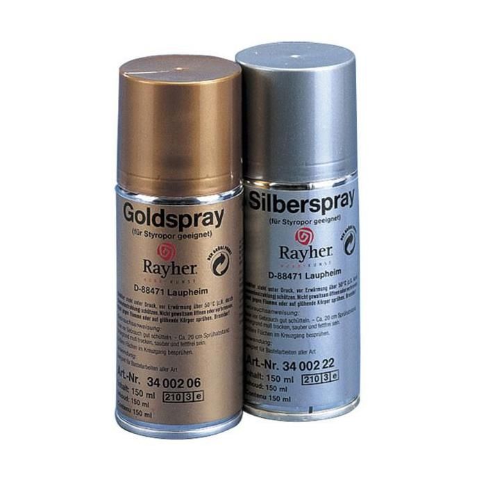 Spray convient pour polystyrène Argenté 150 ml