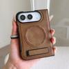 Magnetic Wireless Charging For IPhone DUO Phone Case for IPhone Fold Hard Luxury Leather Shockproof Anti Scratch Kickstand Holder Protection Cover
